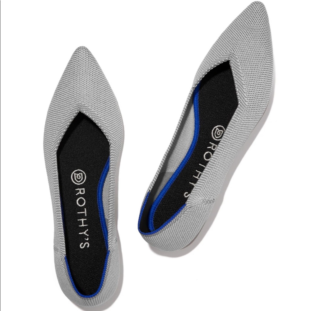 Rothys The Point Flax Birdseye flats size 5.5